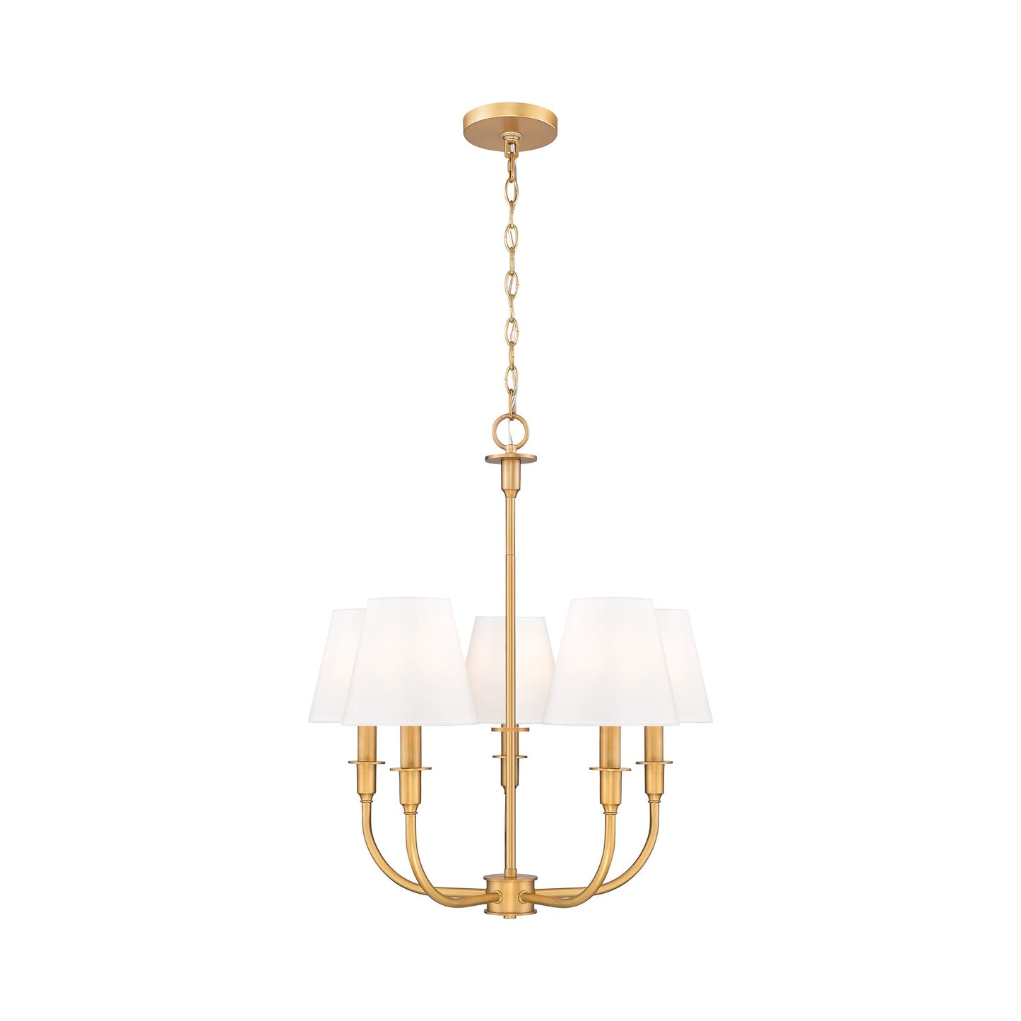 Tova Chandelier in Rubbed Brass (22.5-Inch).