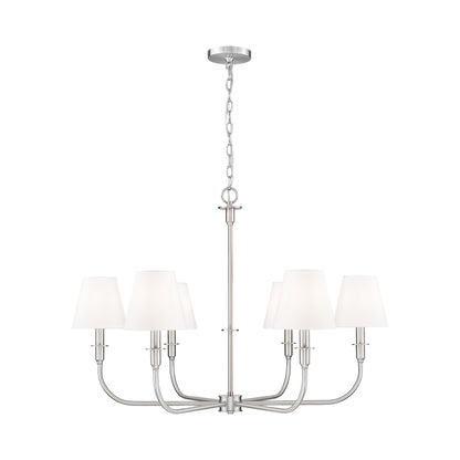 Tova Chandelier in Brushed Nickel (36.5-Inch).