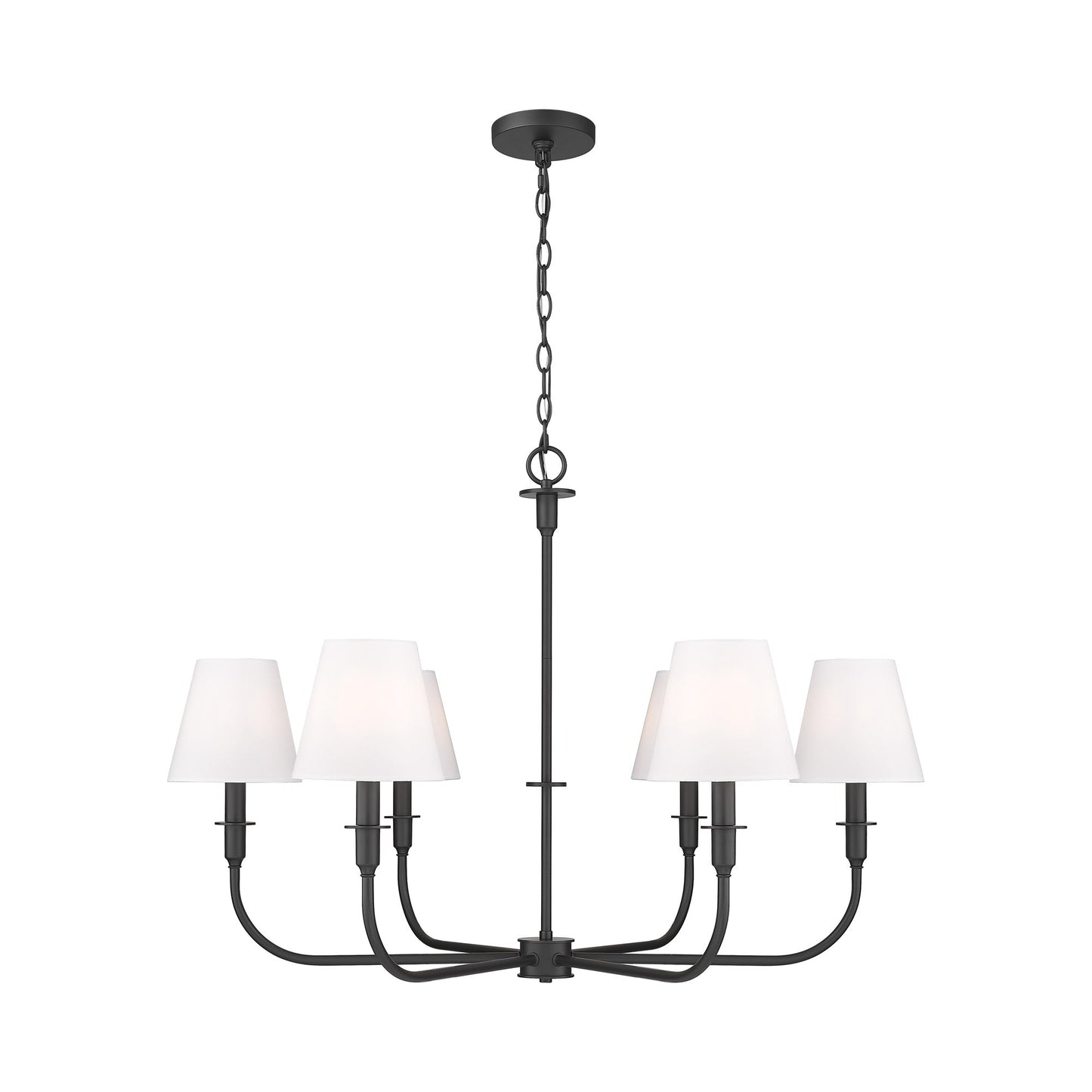 Tova Chandelier in Matte Black (36.5-Inch).