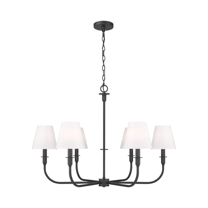 Tova Chandelier in Matte Black (36.5-Inch).