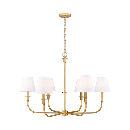 Tova Chandelier in Rubbed Brass (36.5-Inch).