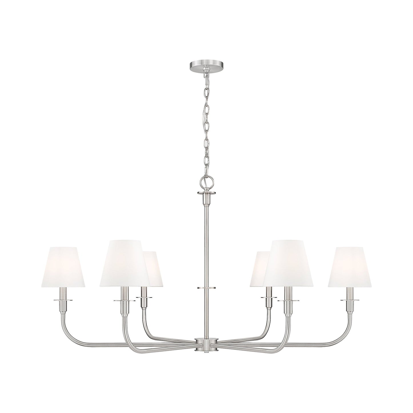 Tova Chandelier in Brushed Nickel (48.75-Inch).