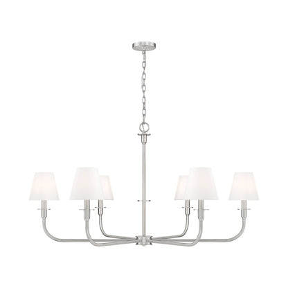 Tova Chandelier in Brushed Nickel (48.75-Inch).