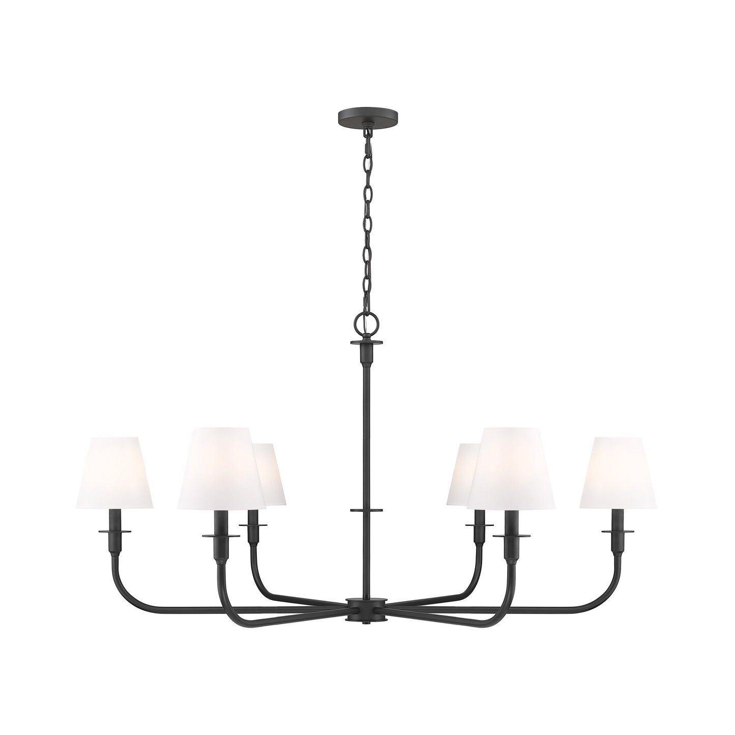Tova Chandelier in Matte Black (48.75-Inch).