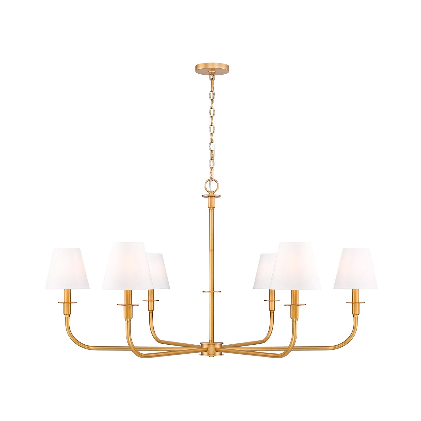 Tova Chandelier in Rubbed Brass (48.75-Inch).