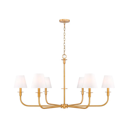 Tova Chandelier in Rubbed Brass (48.75-Inch).