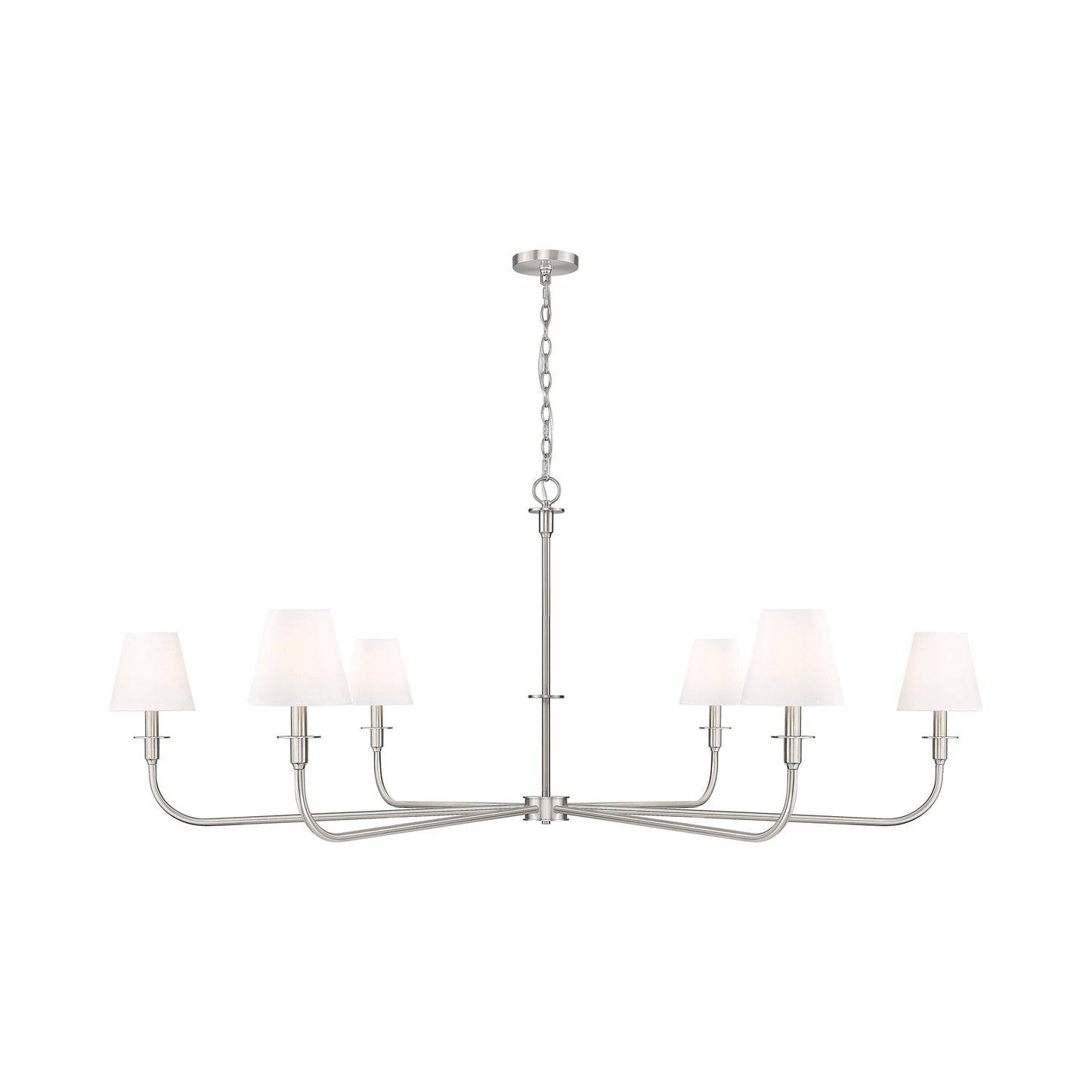 Tova Chandelier in Brushed Nickel (65.75-Inch).