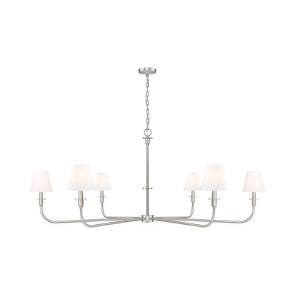 Tova Chandelier in Brushed Nickel (65.75-Inch).