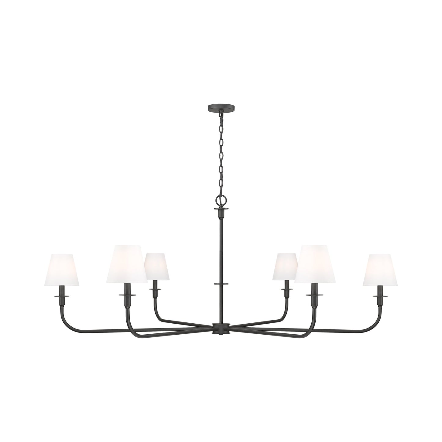 Tova Chandelier in Matte Black (65.75-Inch).