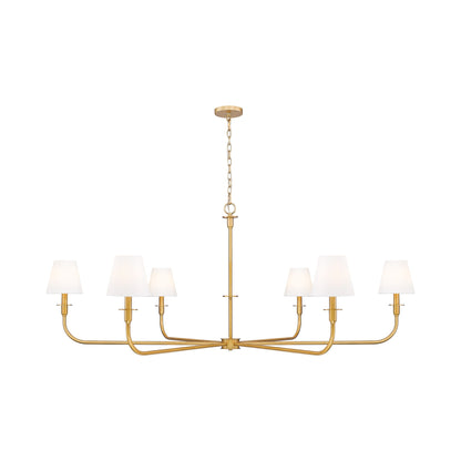 Tova Chandelier in Rubbed Brass (65.75-Inch).