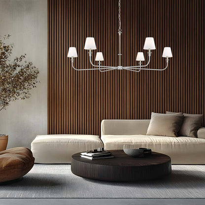 Tova Chandelier in living room.