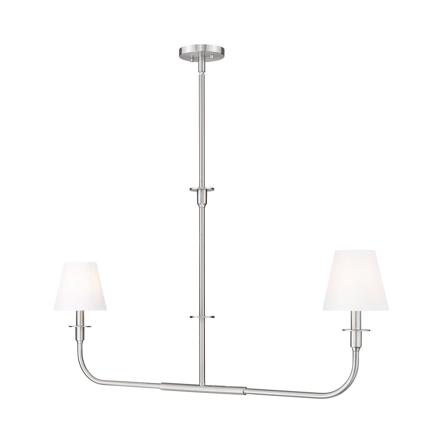 Tova Linear Chandelier in Brushed Nickel (45.75-Inch).
