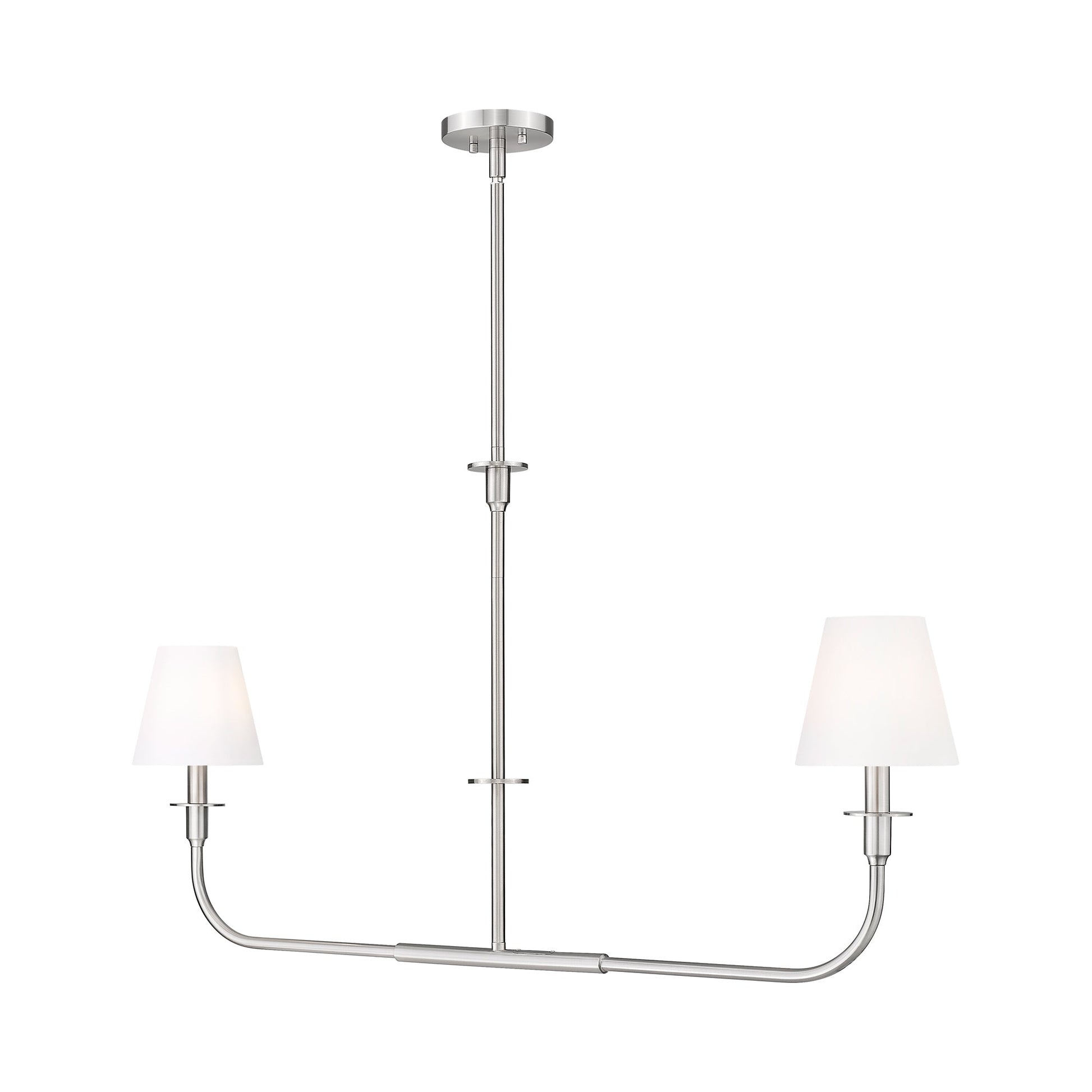 Tova Linear Chandelier in Brushed Nickel (45.75-Inch).