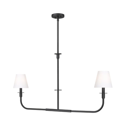 Tova Linear Chandelier in Matte Black (45.75-Inch).