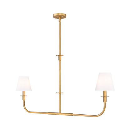 Tova Linear Chandelier in Rubbed Brass (45.75-Inch).