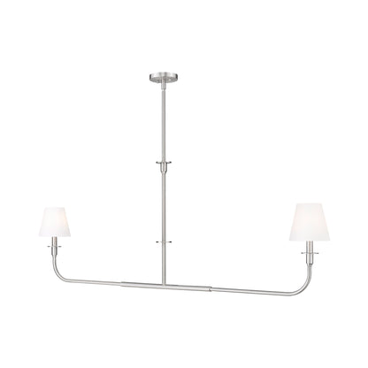 Tova Linear Chandelier in Brushed Nickel (63.75-Inch).