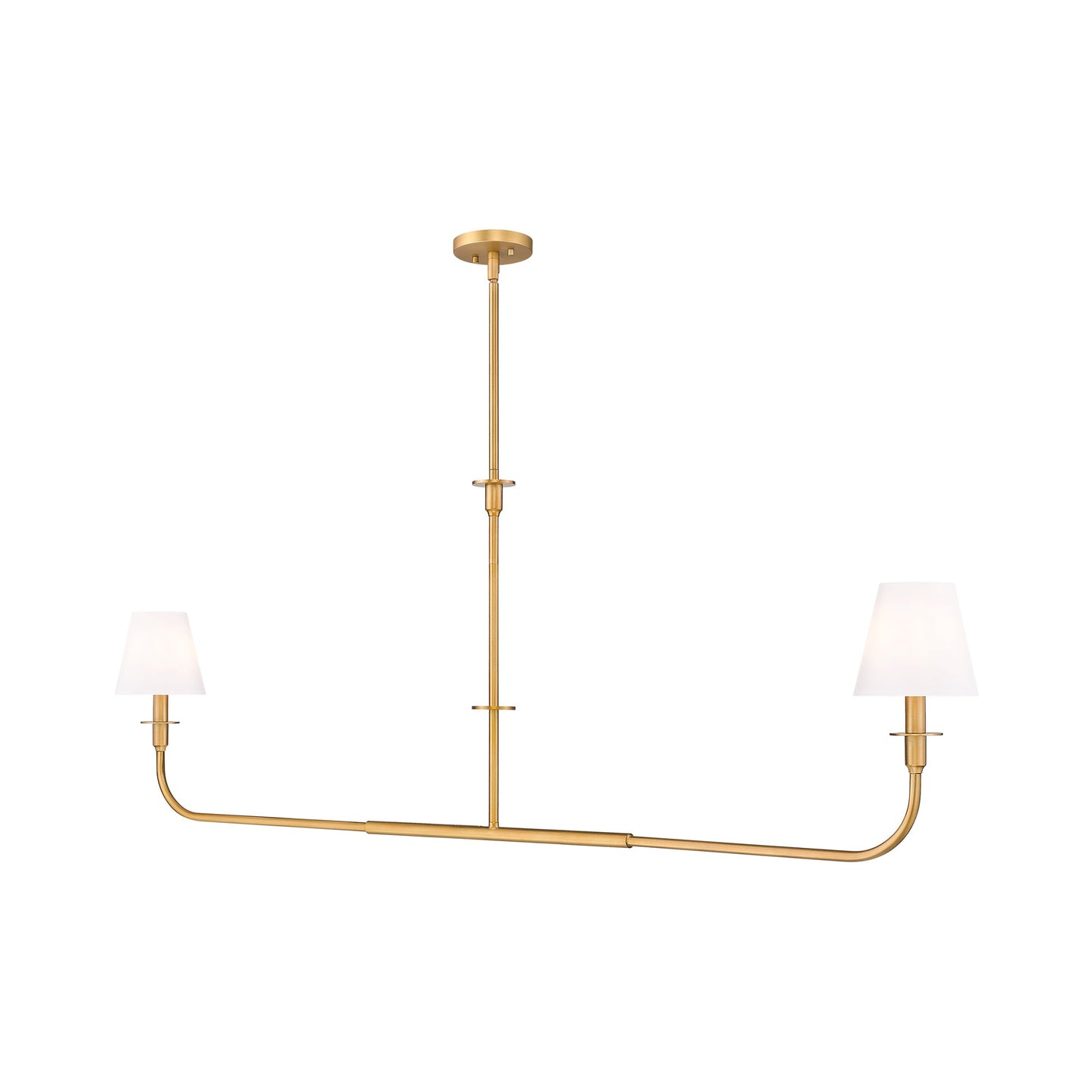Tova Linear Chandelier in Rubbed Brass (63.75-Inch).