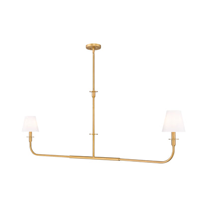 Tova Linear Chandelier in Rubbed Brass (63.75-Inch).