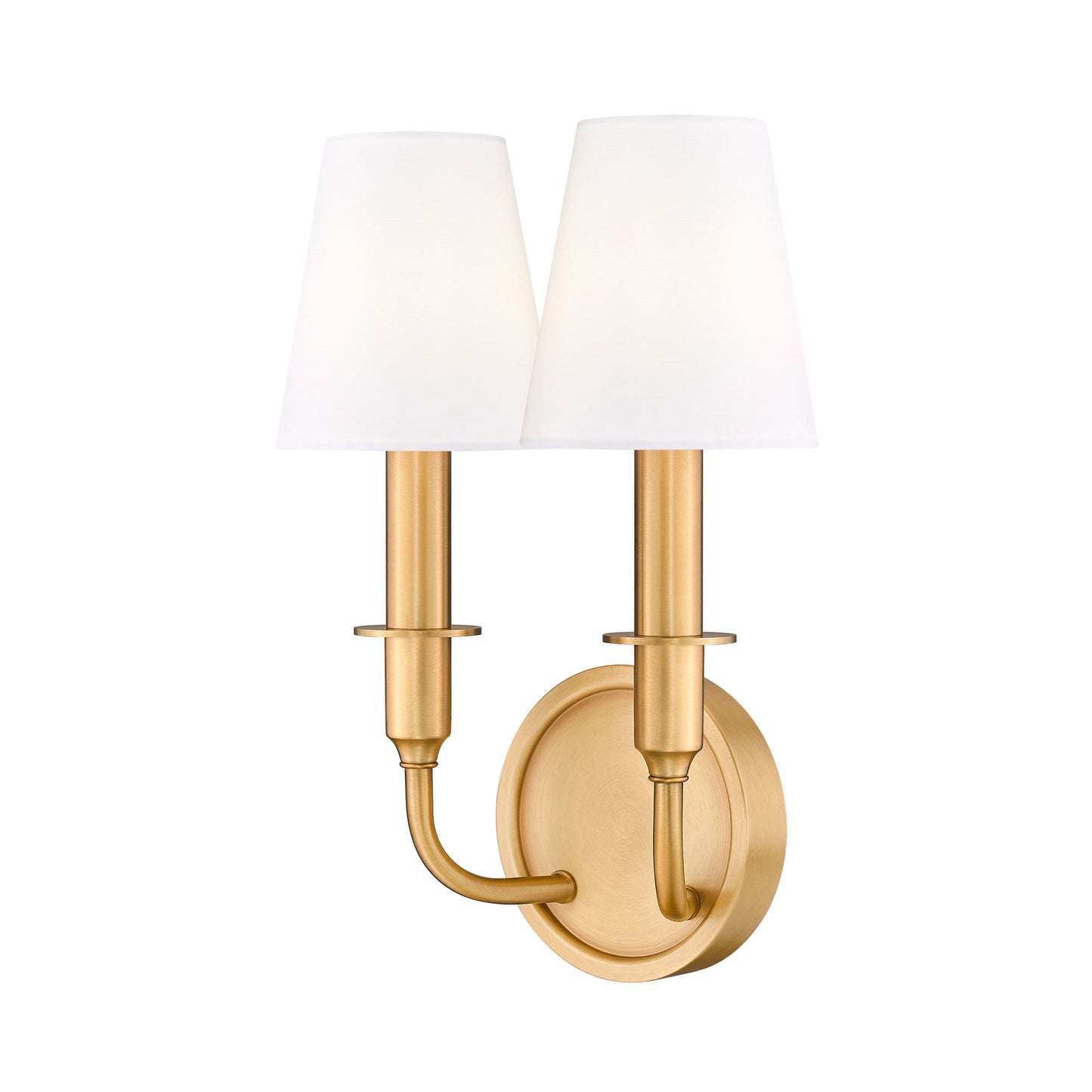 Tova Wall Light in Rubbed Brass (2-Light).