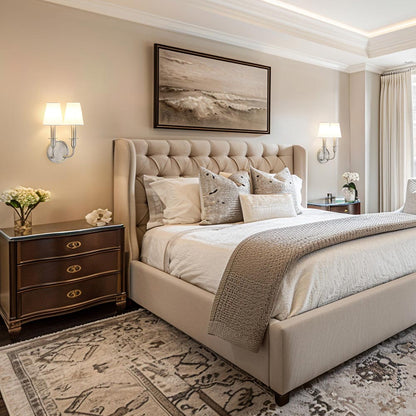 Tova Wall Light in bedroom.