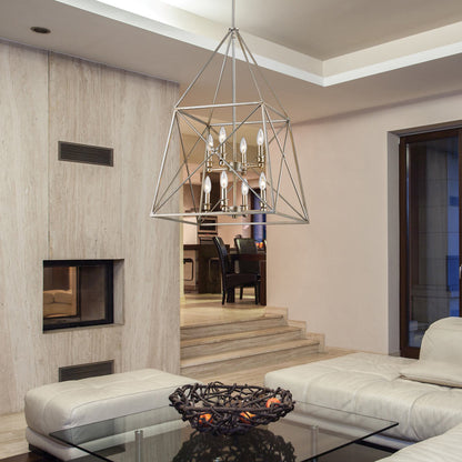 Trestle Chandelier in living room.