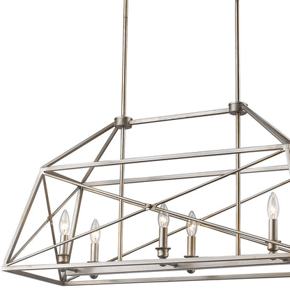Trestle Linear Chandelier in Detail.