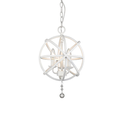 Tull Chandelier in Matte White (3-Light).