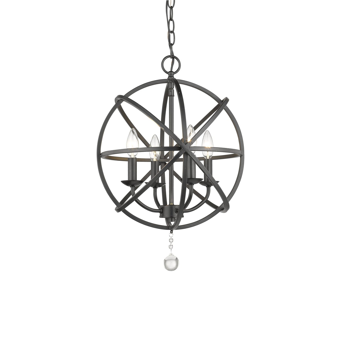 Tull Chandelier in Matte Black (4-Light).