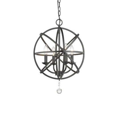 Tull Chandelier in Matte Black (4-Light).