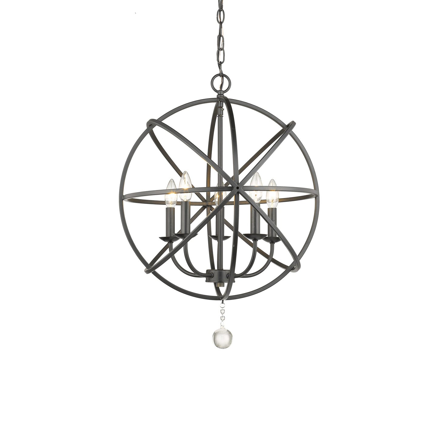 Tull Chandelier in Matte Black (5-Light).