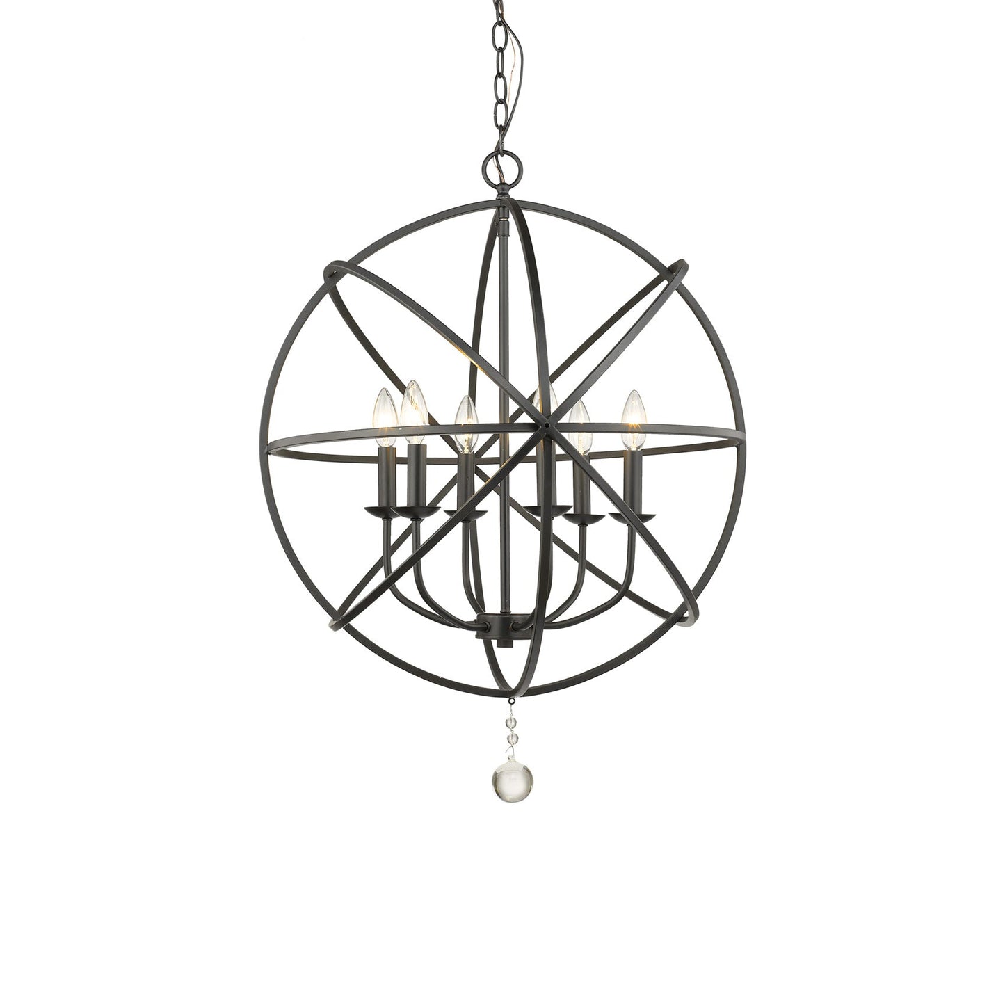 Tull Chandelier in Matte Black (6-Light).