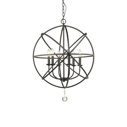 Tull Chandelier in Matte Black (6-Light).