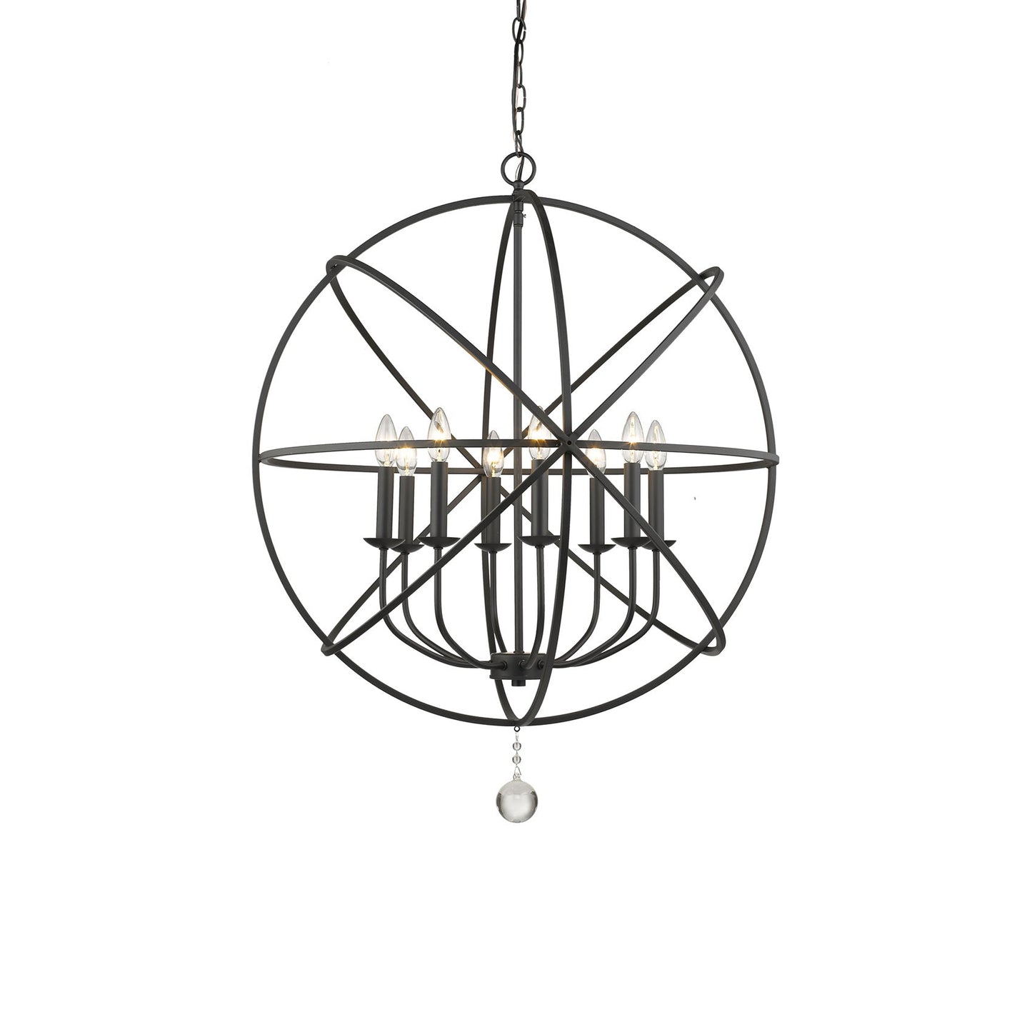 Tull Chandelier in Matte Black (8-Light).