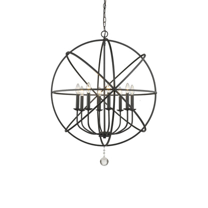 Tull Chandelier in Matte Black (8-Light).