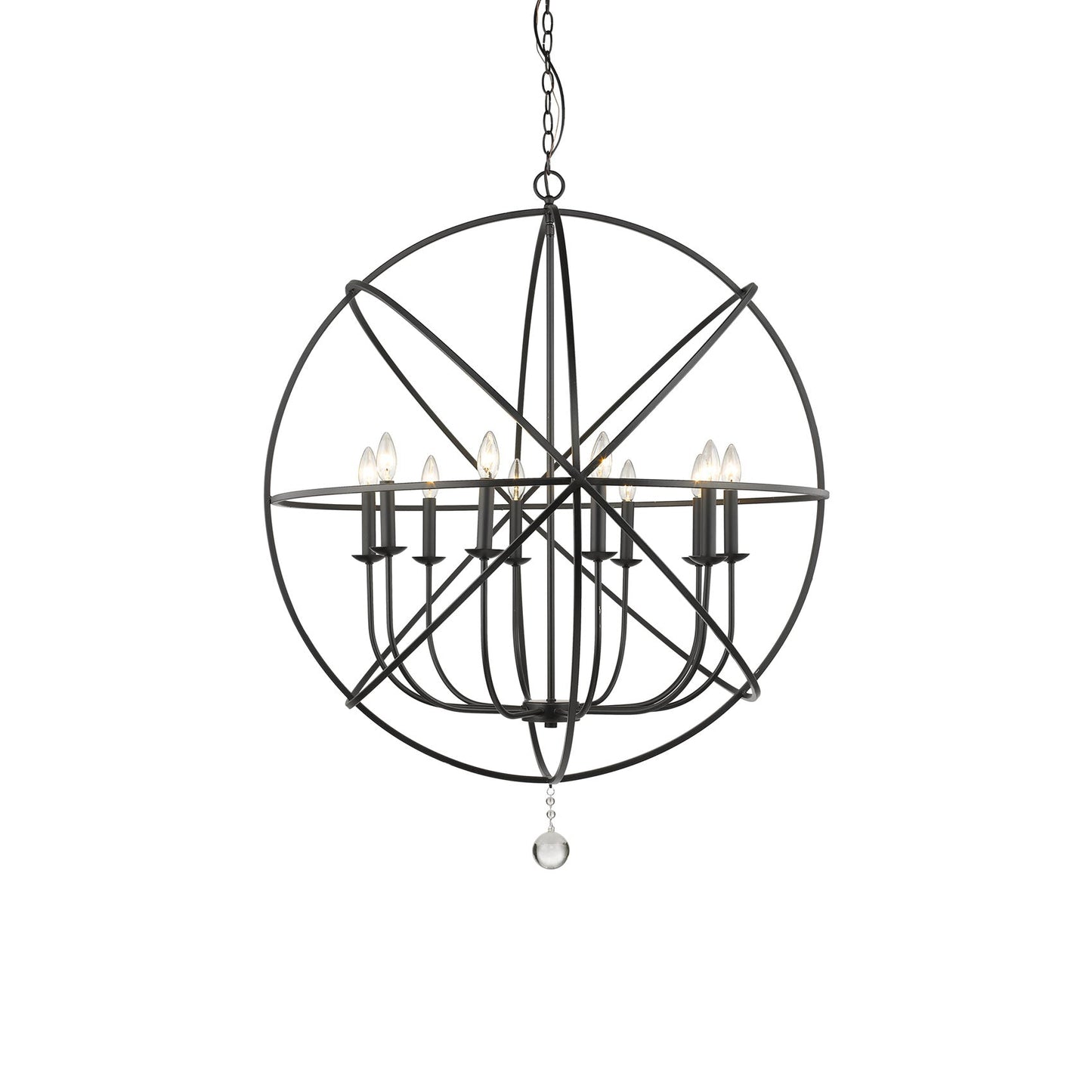 Tull Chandelier in Matte Black (10-Light).