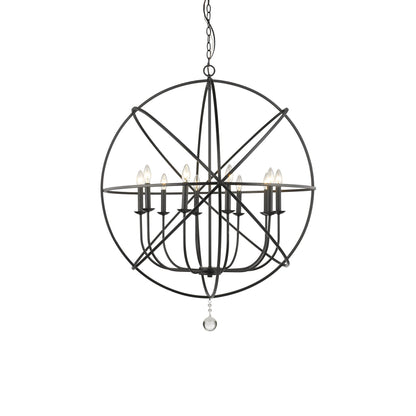 Tull Chandelier in Matte Black (10-Light).