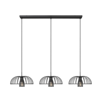 Valencia Linear Chandelier in Matte Black.