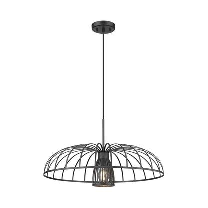 Valencia Pendant Light in Matte Black (24-Inch).
