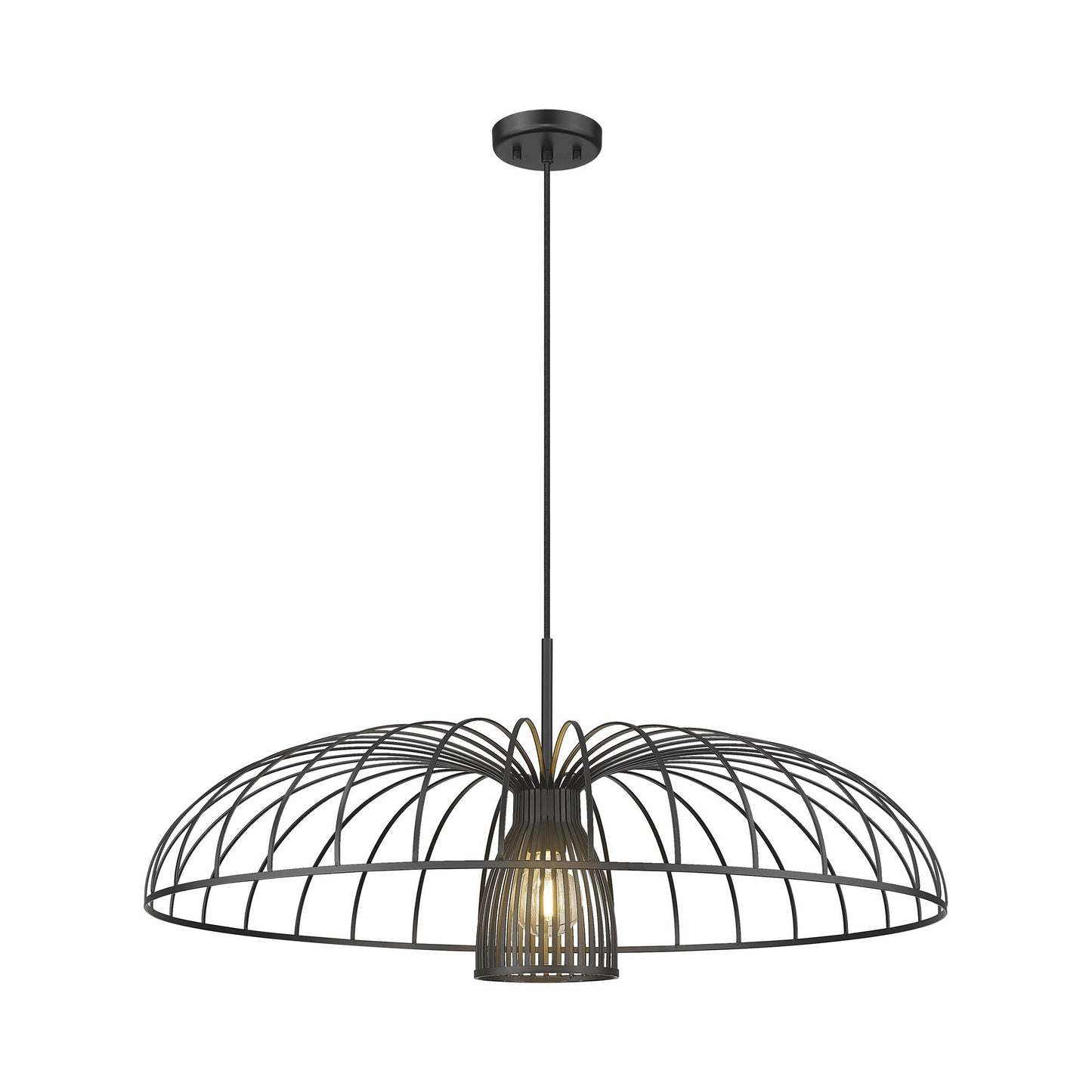 Valencia Pendant Light in Matte Black (35-Inch).