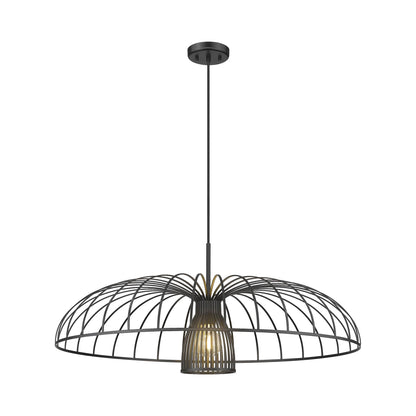 Valencia Pendant Light in Matte Black (35-Inch).