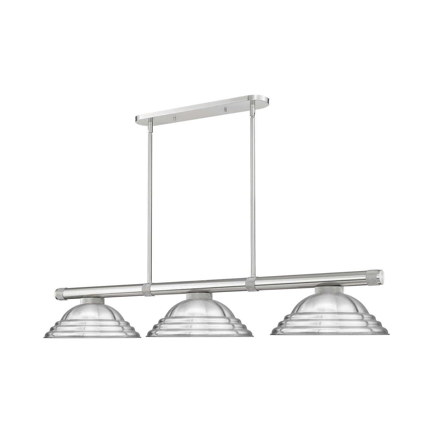 Vanguard Billiard Pendant Light in Brushed Nickel.