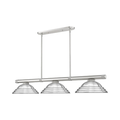 Vanguard Billiard Pendant Light in Brushed Nickel.