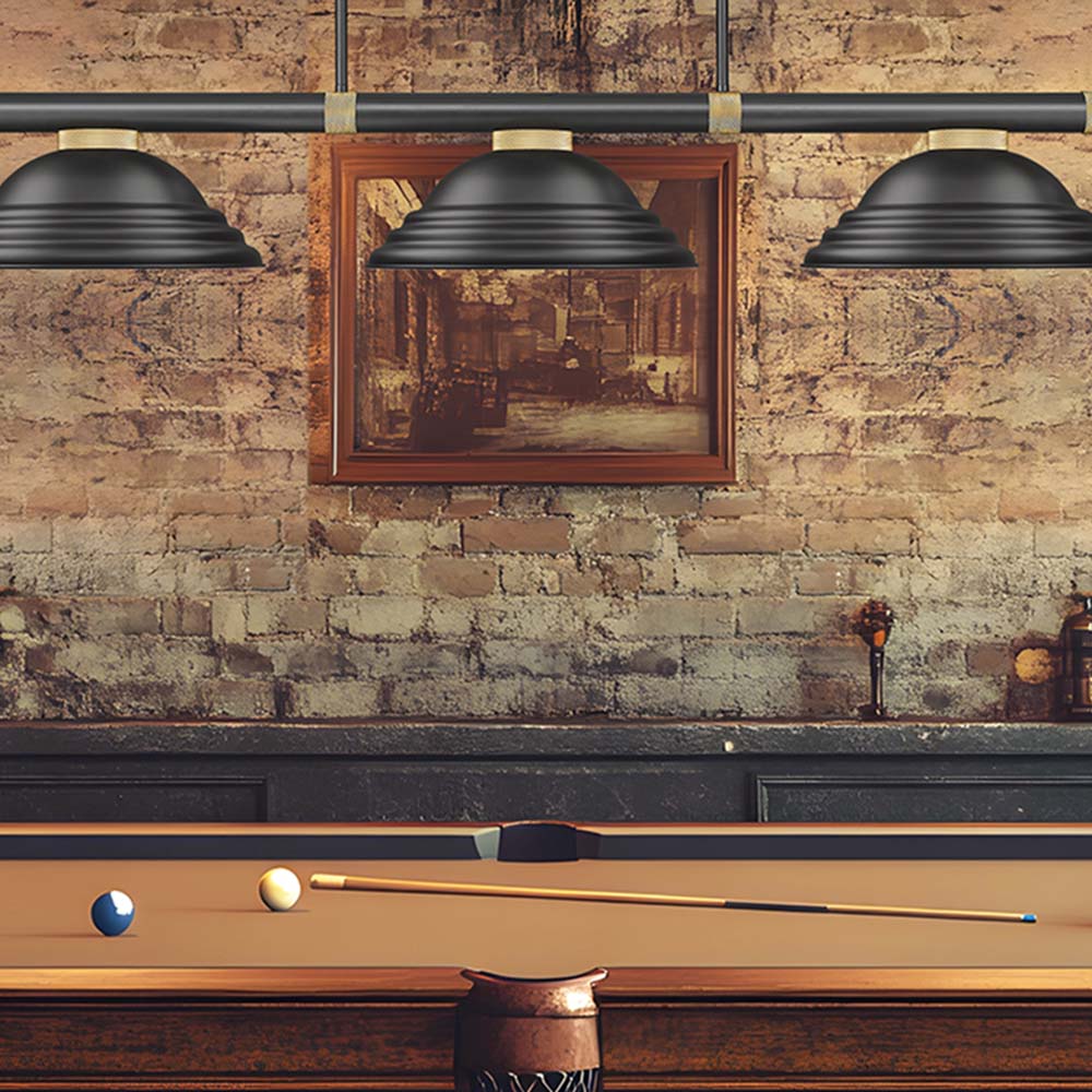 Vanguard Billiard Pendant Light in game room.