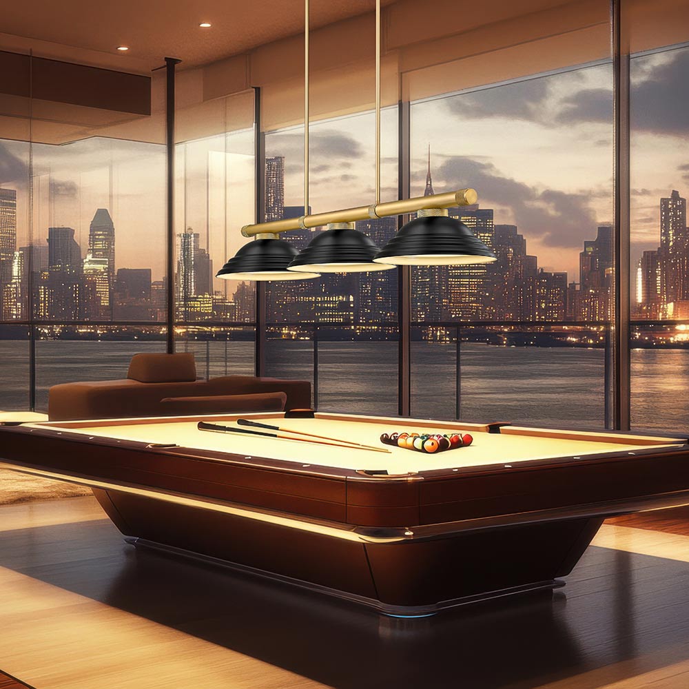 Vanguard Billiard Pendant Light in game room.
