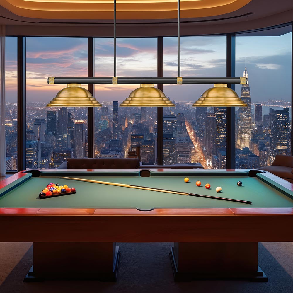Vanguard Billiard Pendant Light in game room.