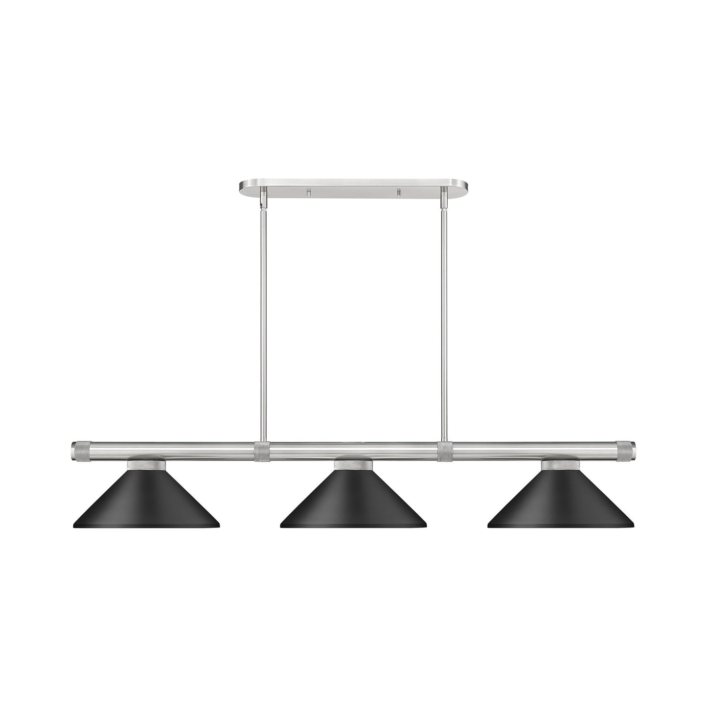 Vanguard Cone Billiard Pendant Light in Brushed Nickel (Matte Black/8.5-Inch).
