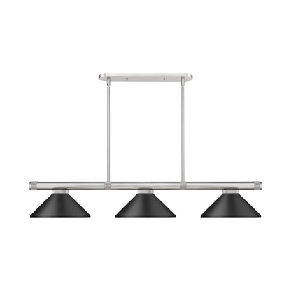 Vanguard Cone Billiard Pendant Light in Brushed Nickel (Matte Black/8.5-Inch).