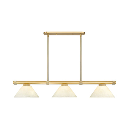 Vanguard Cone Billiard Pendant Light in Rubbed Brass (Golden Mottle/9.5-Inch).