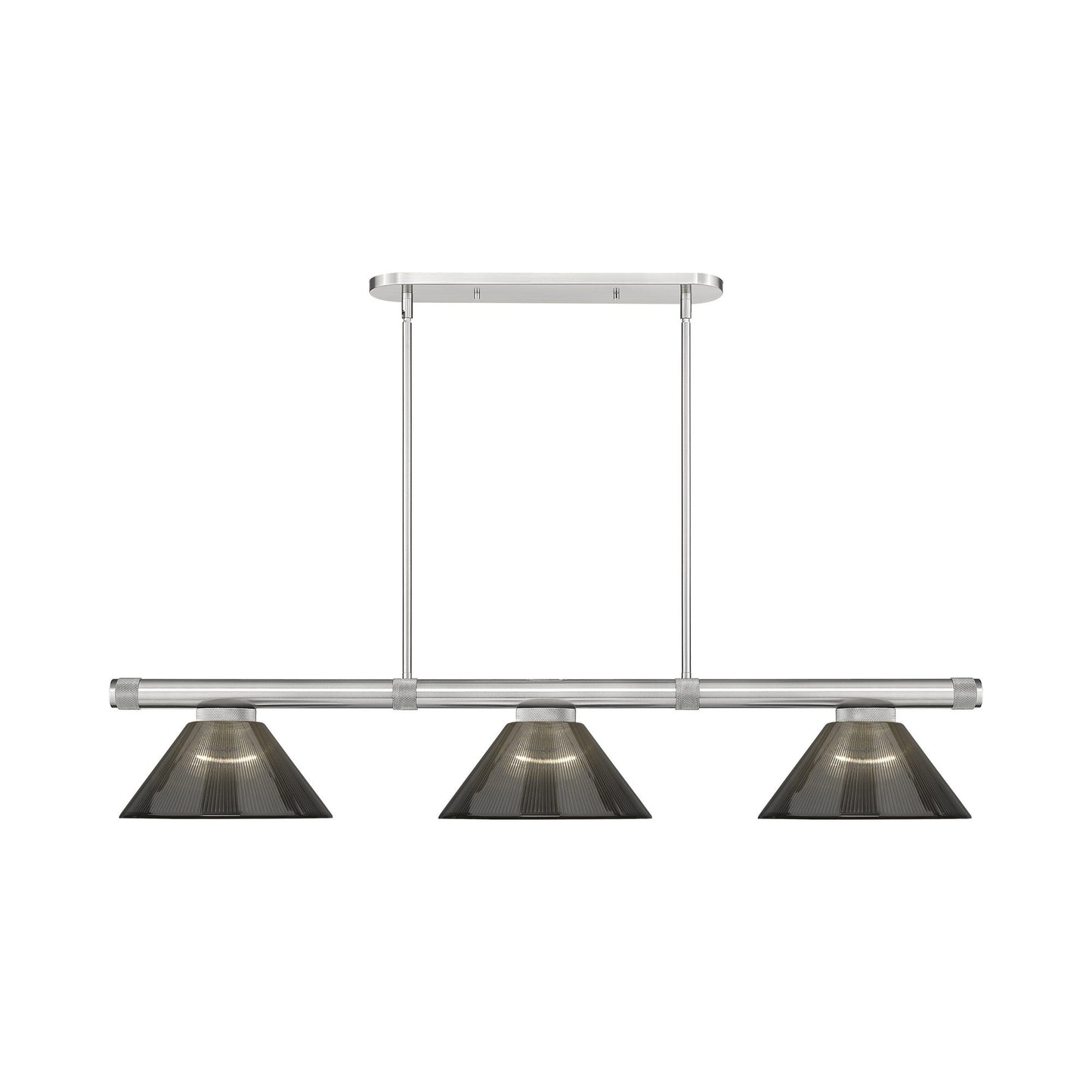 Vanguard Cone Billiard Pendant Light in Brushed Nickel (Smoke/9.5-Inch).