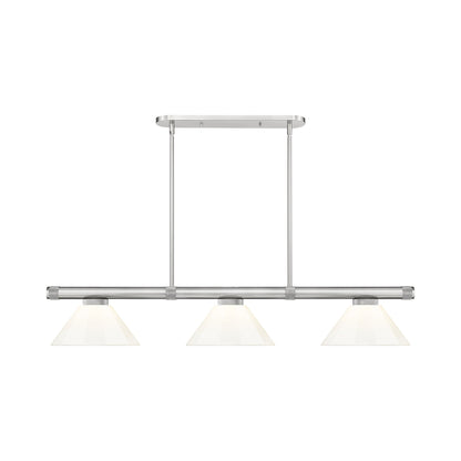 Vanguard Cone Billiard Pendant Light in Brushed Nickel (White/9.5-Inch).
